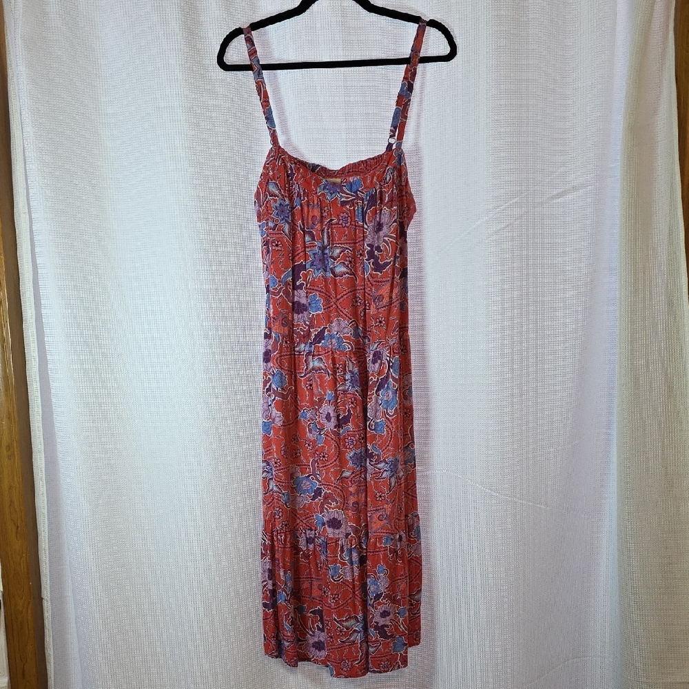 Knox Rose Floral Sleeveless Tiered Dress L